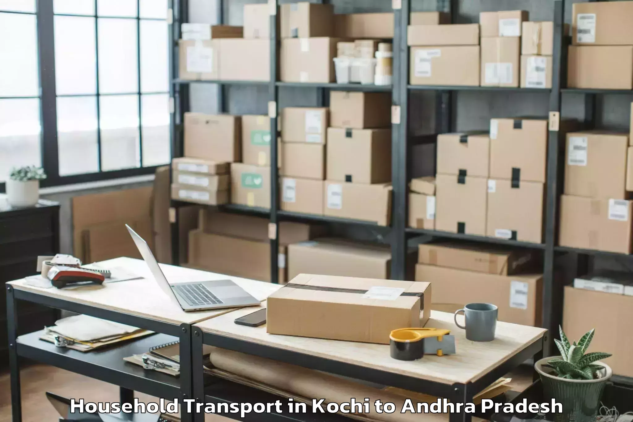 Book Kochi to Dachepalle Household Transport Online